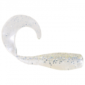 Image of Big Bite Baits Curly Crappie Minnr | Silver Glitter/Pearl; 2 in.