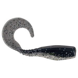 Image of Big Bite Baits Curly Crappie Minnr | Black Sparkle; 2 in.