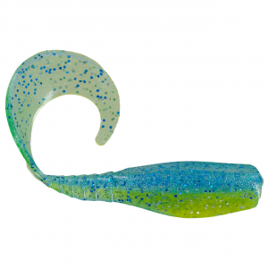 Image of Big Bite Baits Curly Crappie Minnr | Blue Grass; 2 in.