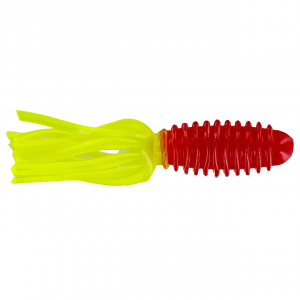 Image of Big Bite Baits Slab Tube | Red/Chart; 1 3/4 in.