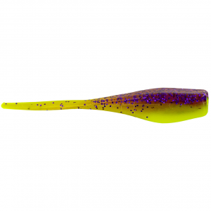 Image of Big Bite Baits Crappie Minnr | Purple Glitter Chartreuse; 2 in.