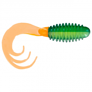 Image of Big Bite Baits Ring Triple Tip Grub | Fire Tiger; 2 in.