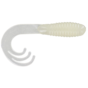 Image of Big Bite Baits Triple Tip Grub | Glow; 2 in.