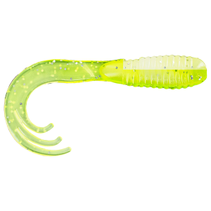 Image of Big Bite Baits Triple Tip Grub | Lemon Meringue; 2 in.