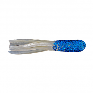 Image of Big Bite Baits Glitterhead Crappie Tube | Blue Pearl; 1 1/2 in.