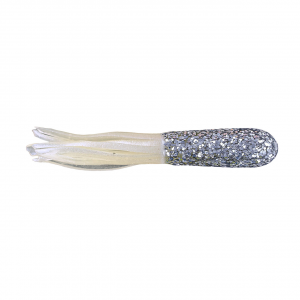 Image of Big Bite Baits Glitterhead Crappie Tube | Silver Pearl; 1 1/2 in.