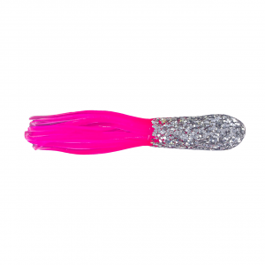 Image of Big Bite Baits Glitterhead Crappie Tube | Silver Pink; 1 1/2 in.