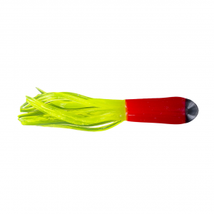 Image of Big Bite Baits Glitterhead Crappie Tube | Black/Red/Chartreuse; 1 1/2 in.