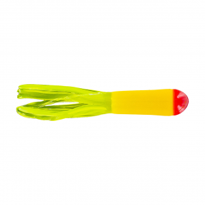 Image of Big Bite Baits Glitterhead Crappie Tube | Red/Yellow/Chartreuse; 1 1/2 in.