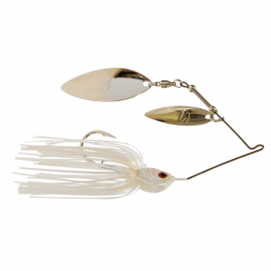 Image of Z-Man SlingBladeZ Double Willow Spinnerbait | Pearl Ghost; 1/2 oz.