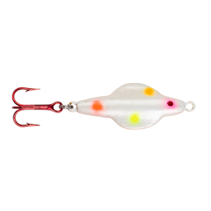 Image of Lindy Rattl'n Flyer Jigging Spoon | Wonderbread Glow; 1/8 oz.