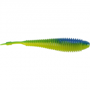 Image of Hog Farmer Baits Spunk Shad | Electric Blue Chartreuse; 3 1/2 in.