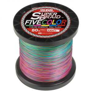 Image of Yo-Zuri SuperBraid Five Color Braided Fishing Line | 80 lb.; 3300 yds.