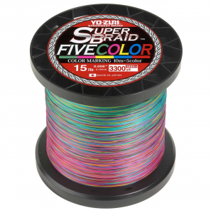 Image of Yo-Zuri SuperBraid Five Color Braided Fishing Line | 15 lb.; 3300 yds.