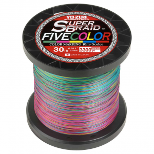 Image of Yo-Zuri SuperBraid Five Color Braided Fishing Line | 30 lb.; 3300 yds.