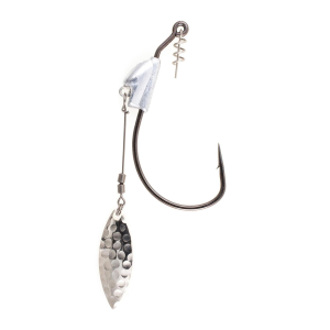 Image of Owner Flashy Swimmer Underspin Jig Hooks | Silver Willowleaf; 1/0