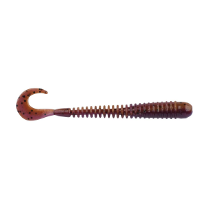Image of Berkley PowerBait Rib Worm | Peanut Butter and Jelly; 4 in.