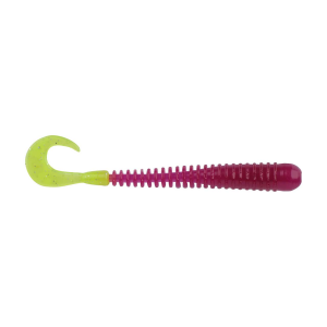 Image of Berkley PowerBait Rib Worm | Purple-Chartreuse; 4 in.