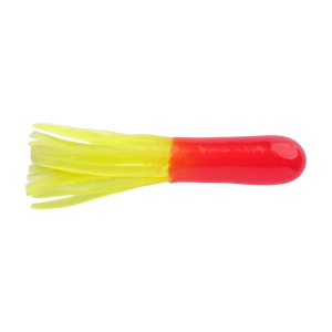 Image of Berkley PowerBait Atomic Tubes | Red Chartreuse; 1 1/4 in.