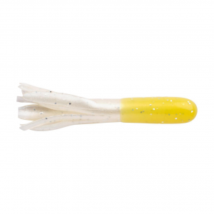 Image of Berkley PowerBait Atomic Tubes | Yellow Pearl Silver Fleck; 1 1/4 in.