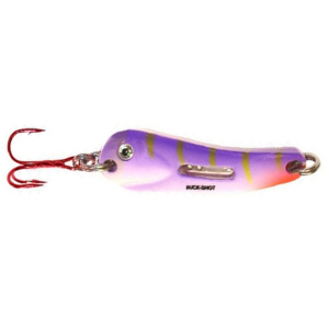 Image of Northland Buck-Shot Flutter Spoon | UV Purple Tiger; 1/8 oz.