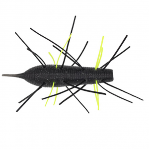 Image of Geecrack Imo Kemushi Soft Bait | Black Chartreuse; 2.4 in.