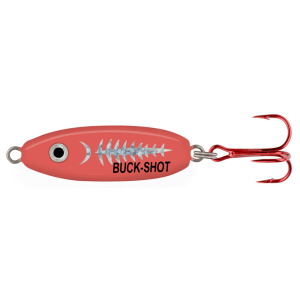 Image of Northland Buck-Shot Rattle Spoon | Super Glo Exo Red; 3/8 oz.