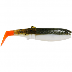 Image of Savage Gear Cannibal Shad | Olive Hot Orange; 2 1/2 in.