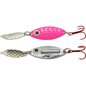 Image of PK Lures Rattling Spoon | Pink Hologram; 1/4 oz.