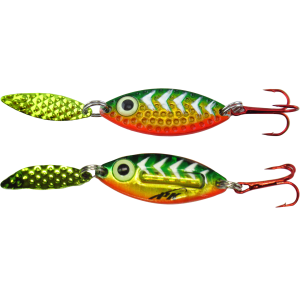 Image of PK Lures Rattling Spoon | Perch Glow Hologram; 3/8 oz.