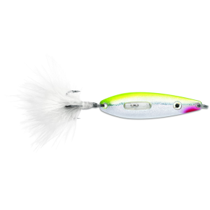 Image of VMC Rattling Roach Spoon | Glow Chartreuse Shiner; 3/16 oz.