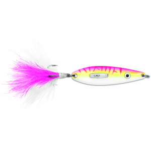 Image of VMC Rattling Roach Spoon | Glow Pink Fire UV; 3/16 oz.