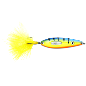 Image of VMC Rattling Roach Spoon | Glow Hot Perch; 1/8 oz.