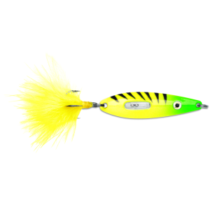 Image of VMC Rattling Roach Spoon | Glow Slimy Lime; 1/16 oz.