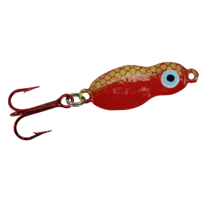 Image of Lindy Frostee Jigging Spoon | Gold Shiner Red Glow; 1/8 oz.