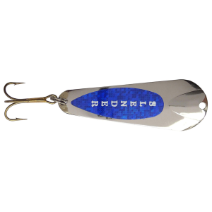 Image of Custom Jigs & Spins Slender Spoon | Nickel/Blue; 1/8 oz.