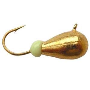 Image of Fiskas Epoxy & Metallic Wolfram Tungsten Jig | Gold/Glow Bead; 4 mm
