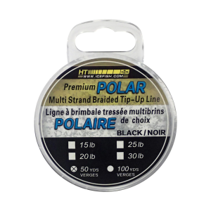 Image of HT Enterprises Polar Ice Braided Tip-Up Line | 30 lb.; Black; 50 yds.