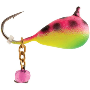 Image of Clam Dingle Drop Jig | Chartreuse Pink Glow Spot; 12