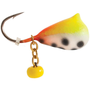 Image of Clam Dingle Drop Jig | Chartreuse Orange Glow Spot; 14