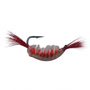 Image of Kenders Tungsten Akua Shrimp Jig | White Red; 8