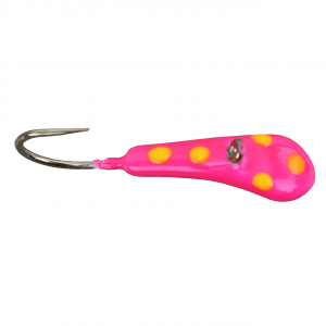 Image of Widow Maker Lures Dragon Fly Series Tungsten Jig | Pink Polka Dot Glow; 10