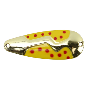Image of Acme Kamlooper Casting Spoon | Yellow Red Dot Gold; 3/4 oz.