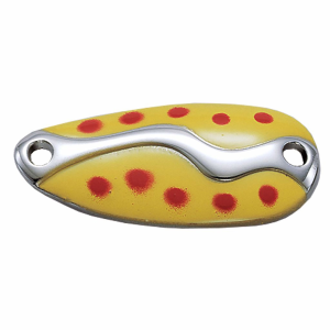 Image of Acme Kamlooper Casting Spoon | Yellow Red Dot Nickel; 3/4 oz.