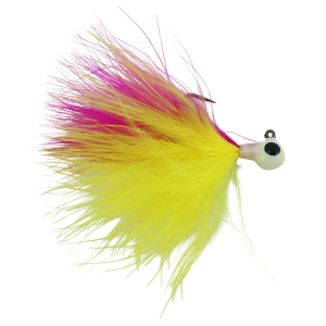 Image of Kenders Tungsten Marabou Jig | Pink/Chartreuse