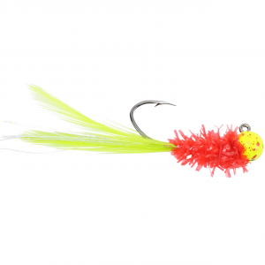 Image of Widow Maker Lures Tungsten Shimmer Jig | Chartreuse/Red; 1/16 oz.