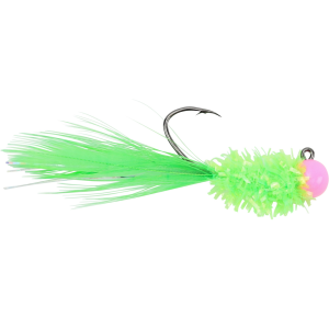 Image of Widow Maker Lures Tungsten Shimmer Jig | Bubblegum/Chartreuse; 1/32 oz.