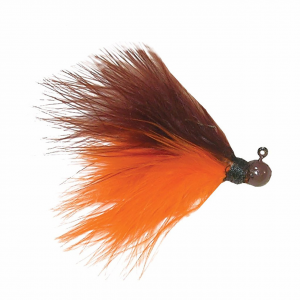 Image of Kalin's Hand-Tied Marabou Jig | Brown-Orange; 3/16 oz.