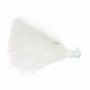 Image of Kalin's Hand-Tied Marabou Jig | White; 1/16 oz.