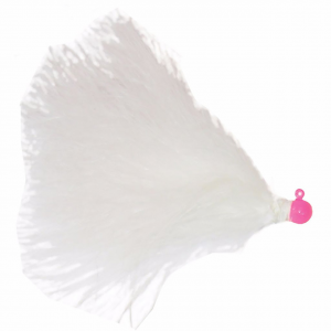 Image of Kalin's Hand-Tied Marabou Jig | Pink-White; 1/8 oz.